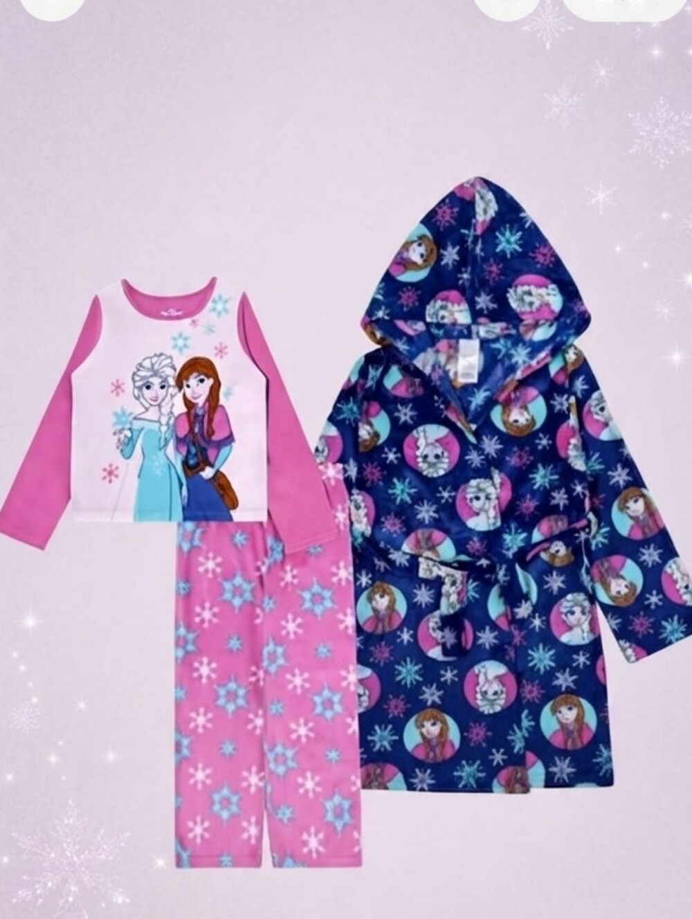 DISNEY Girls Frozen 2 Princess Elsa Anna Pajama Cover Bath Robe Set